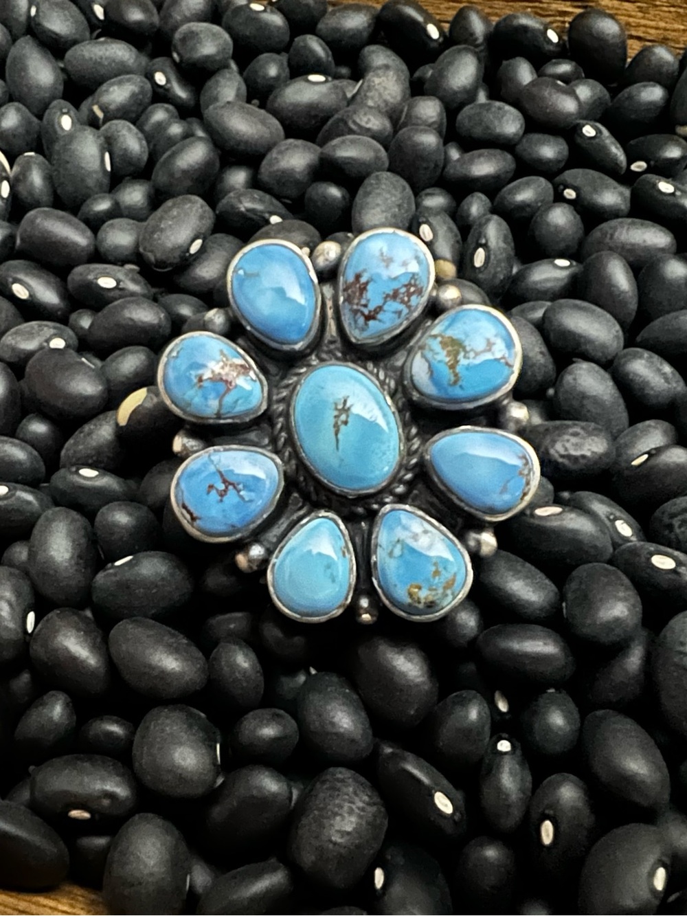 Golden Hills Turquoise Cluster Statement Ring